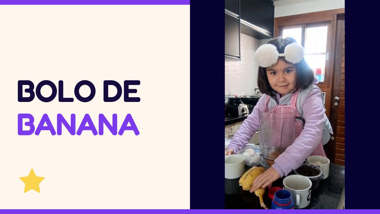 Miniatura de Bolo de banana no liquidificador